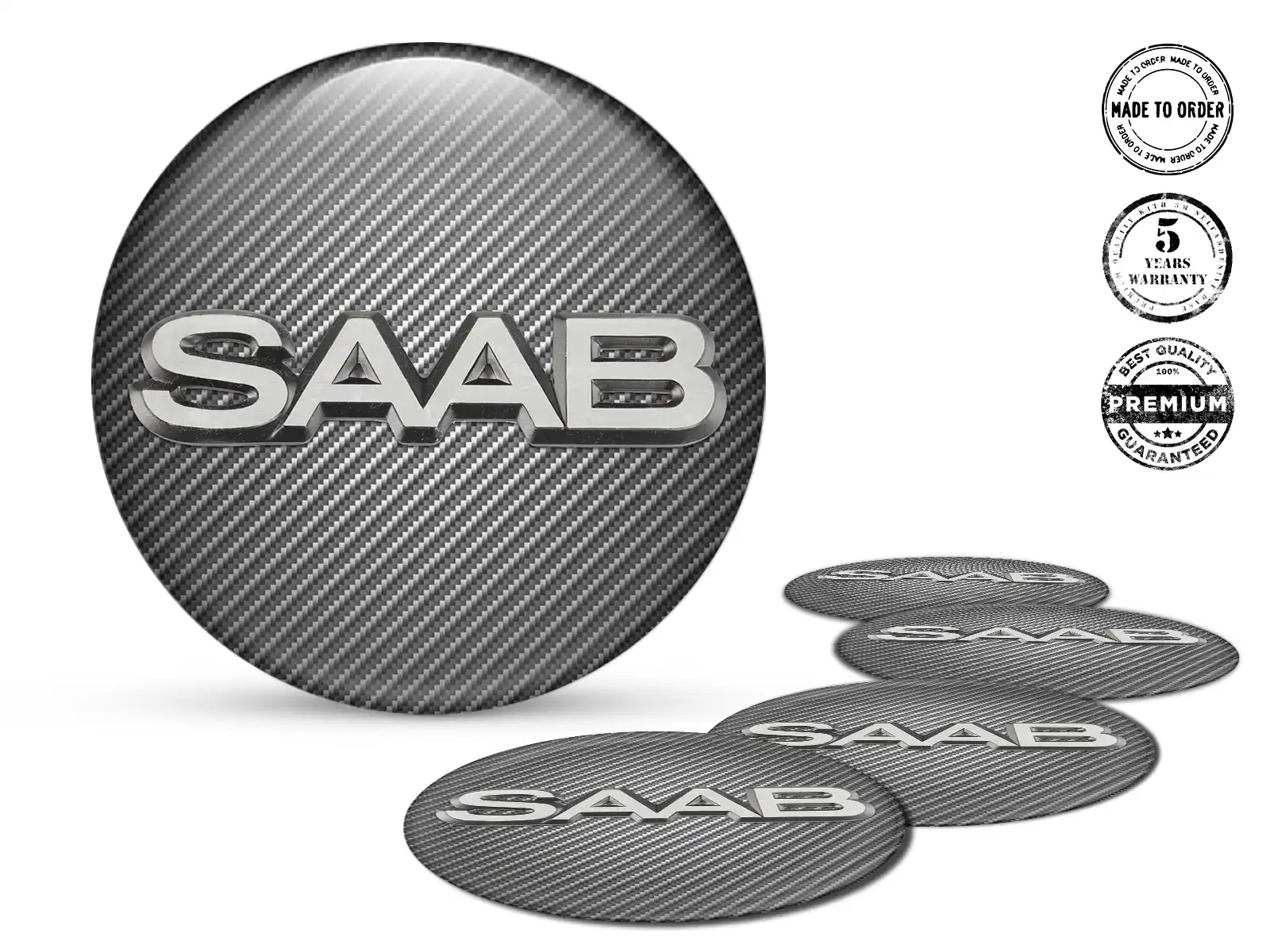 Saab Gewölbte Sticker 3D Quantum Racing Horizon